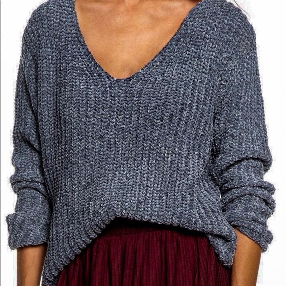 Roxy Padang Paradise Crop Sweater - Size XS - Chenille Plush
